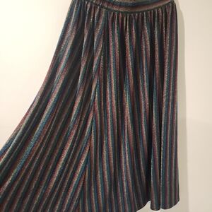 J. Crew Shimmering Multicolor A-Line Skirt